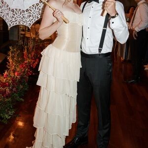 Mirror Palais Taffeta Corset Champagne